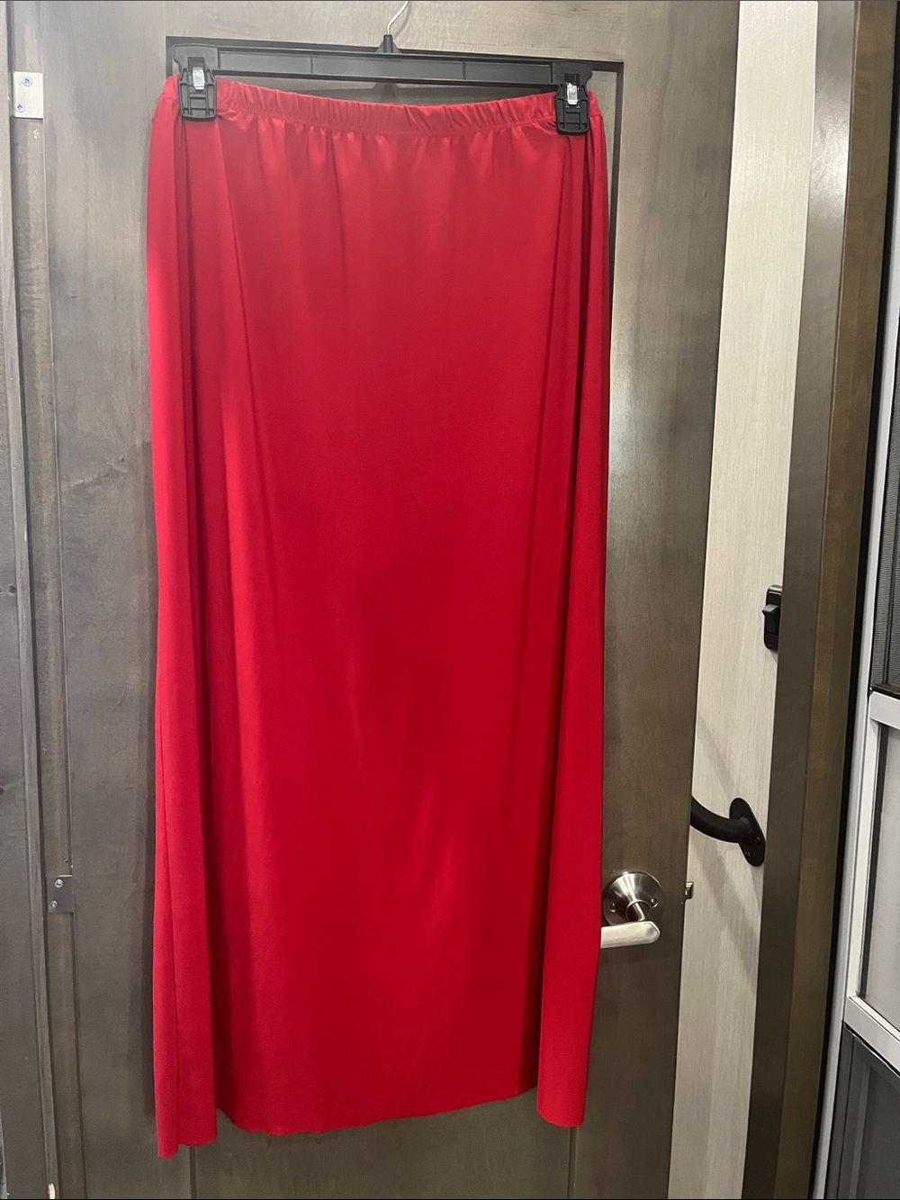 Simple Red Maxi Skirt